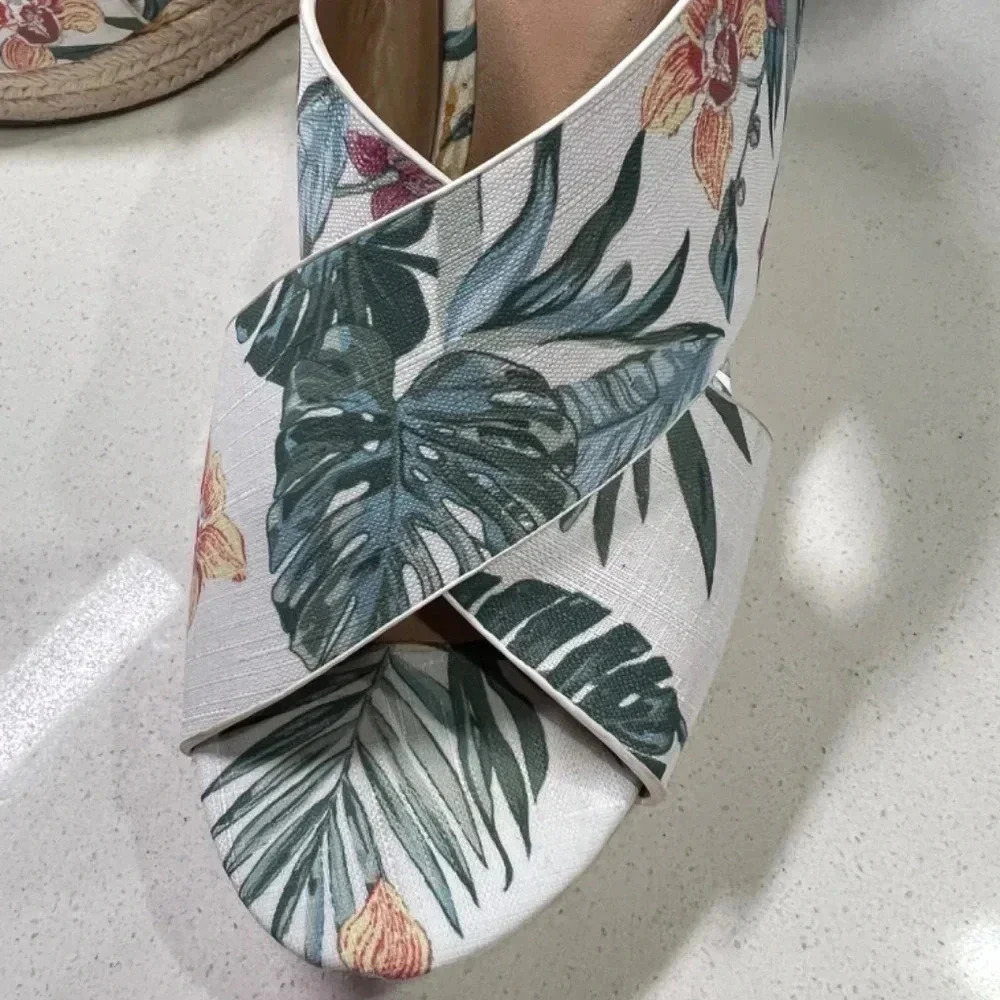 Call It Spring Vegan Wedge Heel Sandals Size 10 - image 2